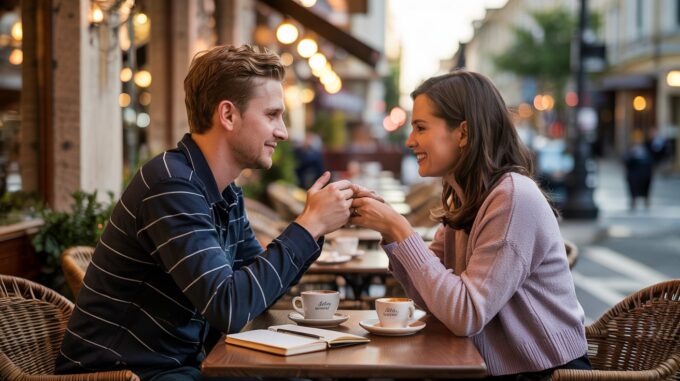 Slow dating : un couple amoureux